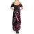 Polynesian Pink Power Family Matching Summer Maxi Dress and Hawaiian Shirt Breast Cancer Ribbon Turtle and Flowers