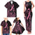 Polynesian Pink Power Family Matching Tank Maxi Dress and Hawaiian Shirt Breast Cancer Ribbon Turtle and Flowers