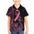 Polynesian Pink Power Kid Hawaiian Shirt Breast Cancer Ribbon Turtle and Flowers