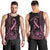 Polynesian Pink Power Men Tank Top Breast Cancer Ribbon Turtle and Flowers