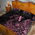 Polynesian Pink Power Quilt Bed Set Breast Cancer Ribbon Turtle and Flowers