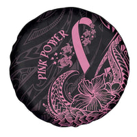Polynesian Pink Power Spare Tire Cover Breast Cancer Ribbon Turtle and Flowers LT7 - Polynesian Pride