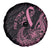 Polynesian Pink Power Spare Tire Cover Breast Cancer Ribbon Turtle and Flowers