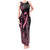 Polynesian Pink Power Tank Maxi Dress Breast Cancer Ribbon Turtle and Flowers