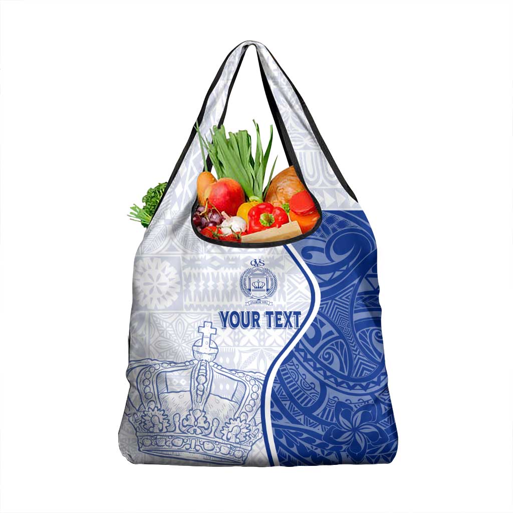 Personalised Queen Victoria School Grocery Bag QVS Old Boys LT7 1-pack One Size White - Polynesian Pride