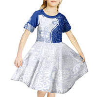 Personalised Queen Victoria School Kid Short Sleeve Dress QVS Old Boys LT7 - Polynesian Pride