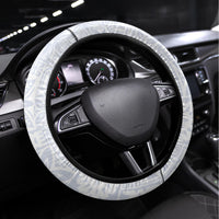 Queen Victoria School Steering Wheel Cover QVS Old Boys LT7 Universal Fit White - Polynesian Pride