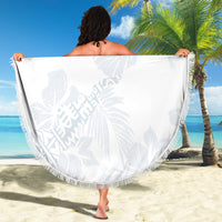 Samoa White Sunday Beach Blanket Hibiscus Special LT7 - Wonder Print Shop