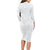 Samoa White Sunday Long Sleeve Bodycon Dress Hibiscus Special LT7 - Polynesian Pride