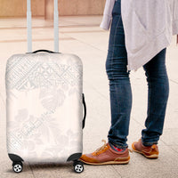 Samoa White Sunday Luggage Cover Hibiscus Special LT7 White - Polynesian Pride