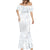 Samoa White Sunday Mermaid Dress Hibiscus Special LT7 - Polynesian Pride