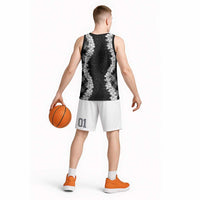 Hawaii Aloha Plumeria Lei Black Palaka Basketball Jersey LT7 - Polynesian Pride