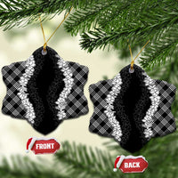 Hawaii Aloha Plumeria Lei Black Palaka Ceramic Ornament LT7 Snow Flake Black - Polynesian Pride