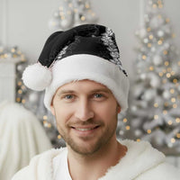 Hawaii Aloha Plumeria Lei Black Palaka Christmas Santa Hat LT7 - Polynesian Pride