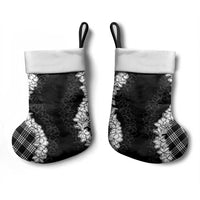 Hawaii Aloha Plumeria Lei Black Palaka Christmas Stocking LT7 - Polynesian Pride