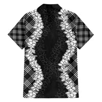 Hawaii Aloha Plumeria Lei Black Palaka Hawaiian Shirt LT7 - Polynesian Pride