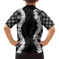 Hawaii Aloha Plumeria Lei Black Palaka Hawaiian Shirt LT7 - Polynesian Pride