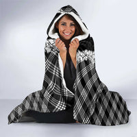 Hawaii Aloha Plumeria Lei Black Palaka Hooded Blanket LT7 - Polynesian Pride