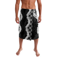 Hawaii Aloha Plumeria Lei Black Palaka Lavalava LT7 Black - Polynesian Pride