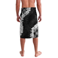Hawaii Aloha Plumeria Lei Black Palaka Lavalava LT7 - Polynesian Pride