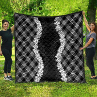 Hawaii Aloha Plumeria Lei Black Palaka Quilt LT7 - Polynesian Pride