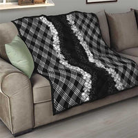 Hawaii Aloha Plumeria Lei Black Palaka Quilt LT7 - Polynesian Pride