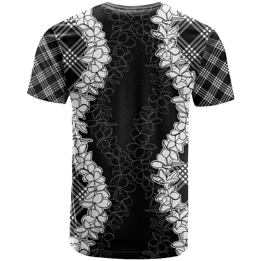Hawaii Aloha Plumeria Lei Black Palaka T Shirt LT7 - Polynesian Pride