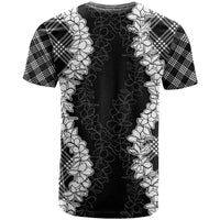 Hawaii Aloha Plumeria Lei Black Palaka T Shirt LT7 - Polynesian Pride