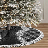 Hawaii Aloha Plumeria Lei Black Palaka Tree Skirt LT7 - Polynesian Pride