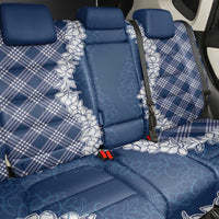 Hawaii Aloha Plumeria Lei Navy Palaka Back Car Seat Cover LT7 - Polynesian Pride