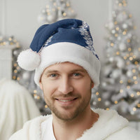Hawaii Aloha Plumeria Lei Navy Palaka Christmas Santa Hat LT7 - Polynesian Pride