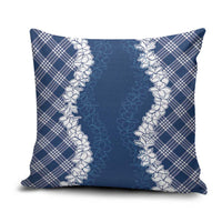Hawaii Aloha Plumeria Lei Navy Palaka Pillow Cover LT7 Navy Blue - Polynesian Pride