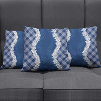 Hawaii Aloha Plumeria Lei Navy Palaka Pillow Cover LT7 - Polynesian Pride