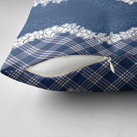 Hawaii Aloha Plumeria Lei Navy Palaka Pillow Cover LT7 - Polynesian Pride