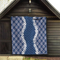 Hawaii Aloha Plumeria Lei Navy Palaka Quilt LT7 - Polynesian Pride