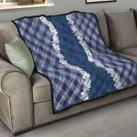Hawaii Aloha Plumeria Lei Navy Palaka Quilt LT7 - Polynesian Pride