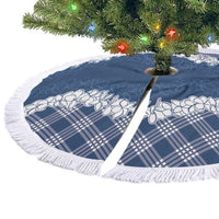 Hawaii Aloha Plumeria Lei Navy Palaka Tree Skirt LT7 - Polynesian Pride