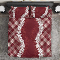 Hawaii Aloha Plumeria Lei Scarlet Palaka Bedding Set LT7 Scarlet - Polynesian Pride
