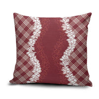 Hawaii Aloha Plumeria Lei Scarlet Palaka Pillow Cover LT7 Scarlet - Polynesian Pride