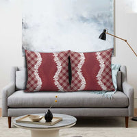 Hawaii Aloha Plumeria Lei Scarlet Palaka Pillow Cover LT7 - Polynesian Pride