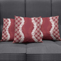 Hawaii Aloha Plumeria Lei Scarlet Palaka Pillow Cover LT7 - Polynesian Pride