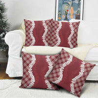 Hawaii Aloha Plumeria Lei Scarlet Palaka Pillow Cover LT7 - Polynesian Pride