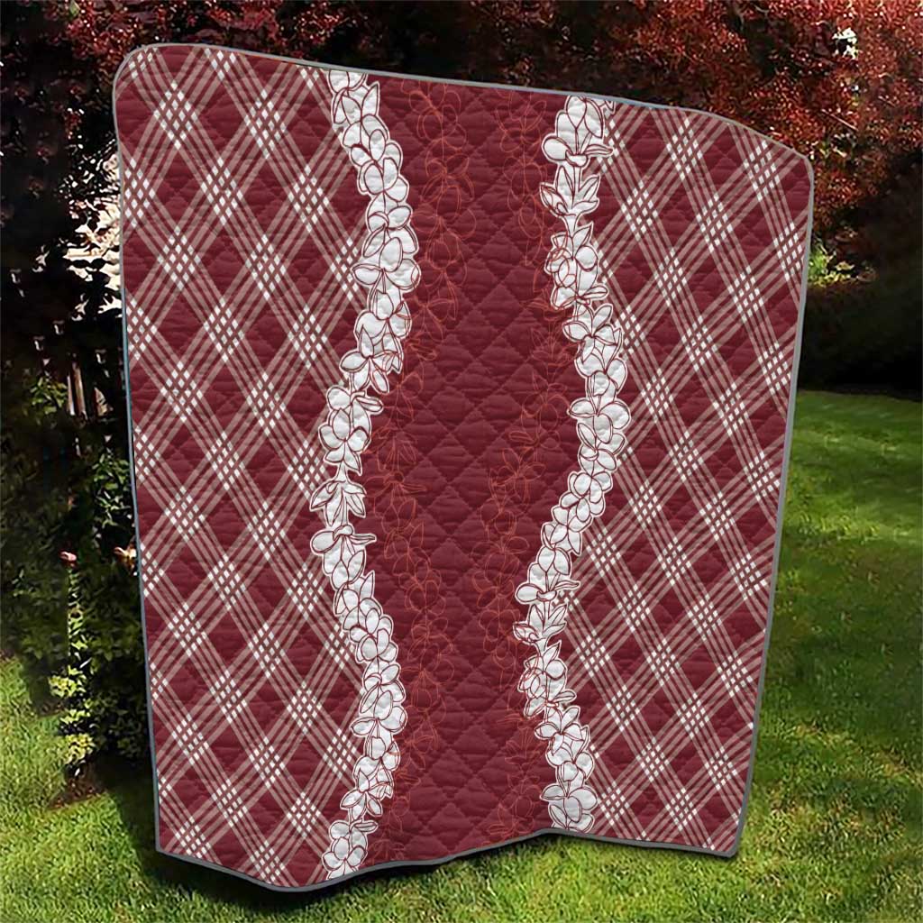 Hawaii Aloha Plumeria Lei Scarlet Palaka Quilt LT7 - Polynesian Pride