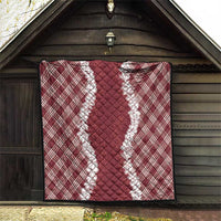 Hawaii Aloha Plumeria Lei Scarlet Palaka Quilt LT7 - Polynesian Pride