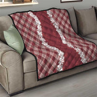 Hawaii Aloha Plumeria Lei Scarlet Palaka Quilt LT7 - Polynesian Pride