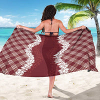 Hawaii Aloha Plumeria Lei Scarlet Palaka Sarong LT7 - Polynesian Pride
