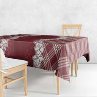 Hawaii Aloha Plumeria Lei Scarlet Palaka Tablecloth LT7 - Polynesian Pride