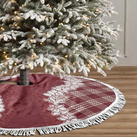 Hawaii Aloha Plumeria Lei Scarlet Palaka Tree Skirt LT7 - Polynesian Pride