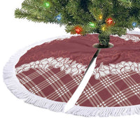 Hawaii Aloha Plumeria Lei Scarlet Palaka Tree Skirt LT7 - Polynesian Pride