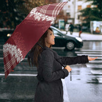 Hawaii Aloha Plumeria Lei Scarlet Palaka Umbrella LT7 - Polynesian Pride